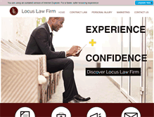 Tablet Screenshot of locuslawfirm.com